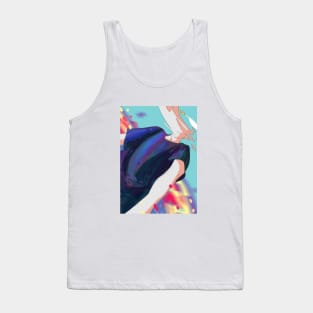 cute illustration with anime style and colorful Tank Top